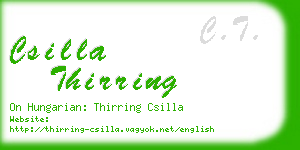 csilla thirring business card